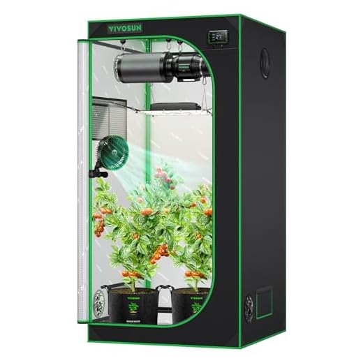 VIVOSUN Growzelt 90x90x180cm Grow Tent aus hochreflektierendes Mylar mit Sichtfenster und Bodenwanne für Hydroponik und Indoor-Anbau S336 Grow Zelt passend für VS2000/VS3000