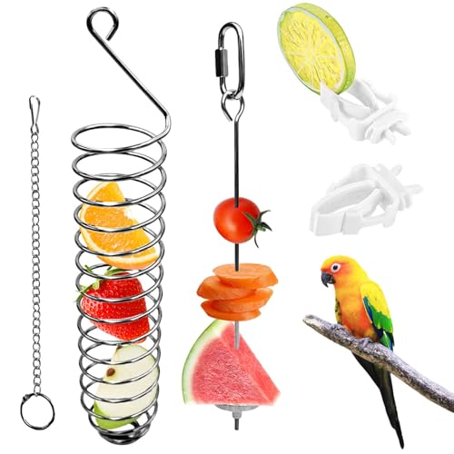4 Stück Futterkorb für Wellensittiche, Edelstahl Futterkorb und Kunststoff-Vogelfutter-Clips, Vogelfutter-Clip-Set Vogel-Leckerli Obststab-Halter Clip Futterspielzeug für Papageien 4 Stück Futterkorb für Wellensittiche, Edelstahl Futterkorb und Kunststoff-Vogelfutter-Clips, Vogelfutter-Clip-Set Vogel-Leckerli Obststab-Halter Clip Futterspielzeug für Papageien