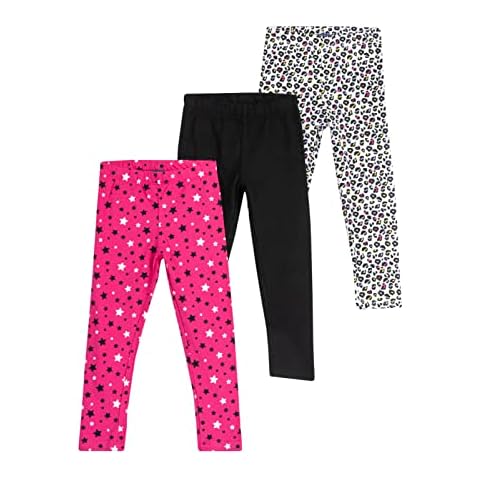 Chicco Pack Leggings de algodón, Pantalones deportivos Niñas, Fucsia, 8 años (pack de 3) Cover