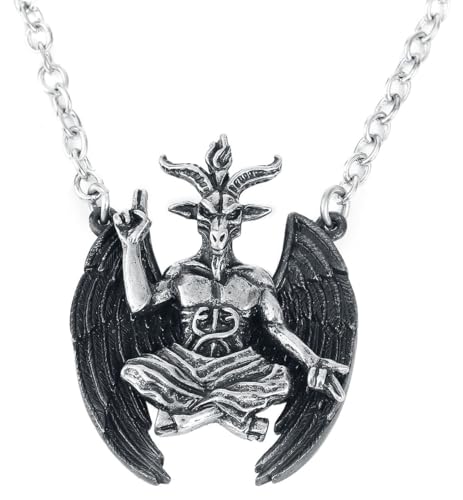 Collier Personal Baphomet Alchemy Gothic femme bicolore résistant