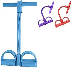 Extensor Tensão Forte Faixa Elástica 2 Elásticos Exercícios Treino Academia Ginástica aparelho abdominal elástico para exercício