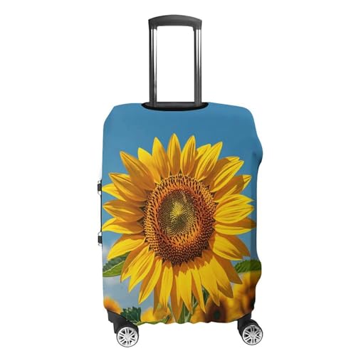 Carry on Luggage Cover Sunflower Blooming Flowers Suitcase Covers for Luggages Tsa Approved Travel Luggage Sleeve Protector Elastic Suitcase Protector Anti-Scratch Washable Fits 19-30 Inch Case -L4