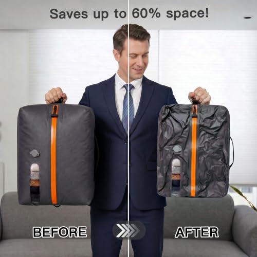 Roseek Travel Vacuum Bags With Pump, 2 Pack 22L Compression Kit For Clothes - image 3