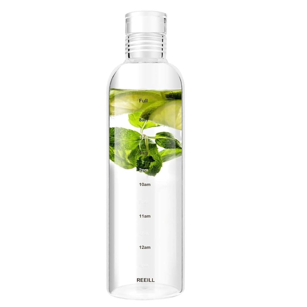 500 ml Glass Water Bottle with Glass Lid, Without Black Sleeve - Image 3