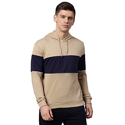 Dennis Lingo Sudadera con capucha de polialgodón para hombre, ajuste regular, mangas completas, ropa casual de invierno para hombre (caqui, L)