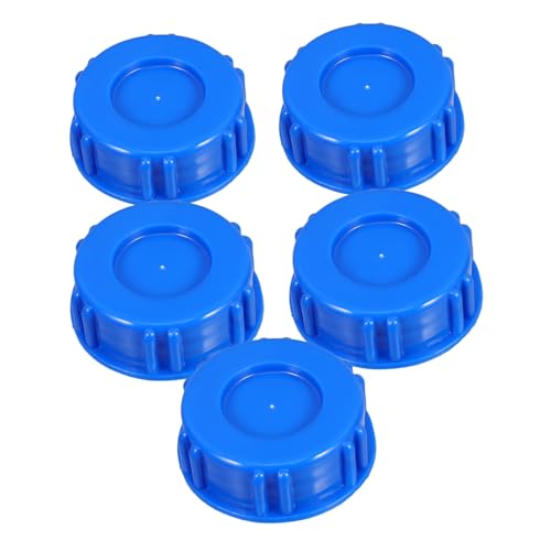 HEALSOPTHY 5 Piezas Cubiertas Impermeables para Hdpe Tapas Reutilizables para Barriles Químicos Almacenamiento de Agua Sellado Resistente para Exterior y Recolección de Agua Lluvia Azules sin