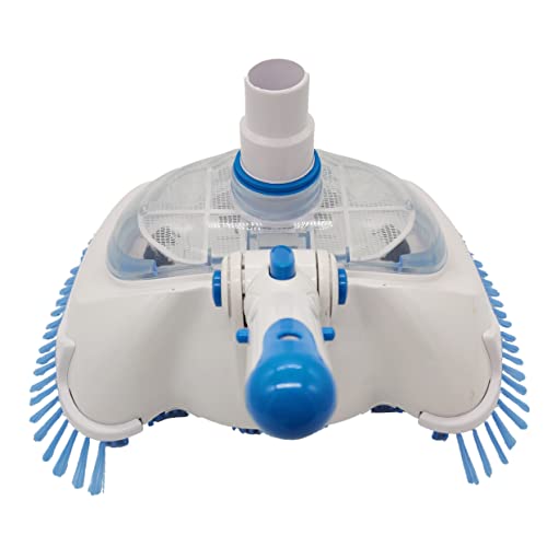 BCOATH Vacuum Cleaning Head for Swimming Transparent Cover Pool Brush Tool Compatible with Telescopic Rod for Moss Removal Inground Above Ground Vinyl Pools