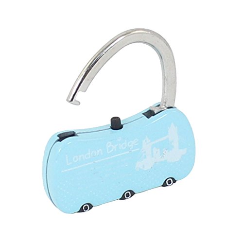 Image of Aexit Suitcase Luggage Padlocks & Hasps Bridge Print 3 Digits Resettable Combination Code Combination Padlocks Lock Padlock