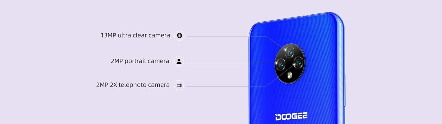DOOGEE X95 4G Smartphone – 6,52" HD Display, 3GB+16GB, 4350 MAh Akku, Android 10, 13 MP Triple-Kamera, Grün