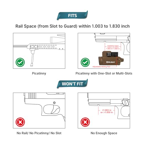 Image of OLIGHT Baldr S 800 Lumens Compact Rail Mount Weaponlight with Green Beam and White LED Combo, Magnetic USB Rechargeable Tactical Flashlight with 1913 or GL Rail, Battery Included (Desert Tan)