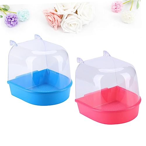 Bañeras para pájaros mini casa de baños de plástico accesorios loros pequeños periquitos 3