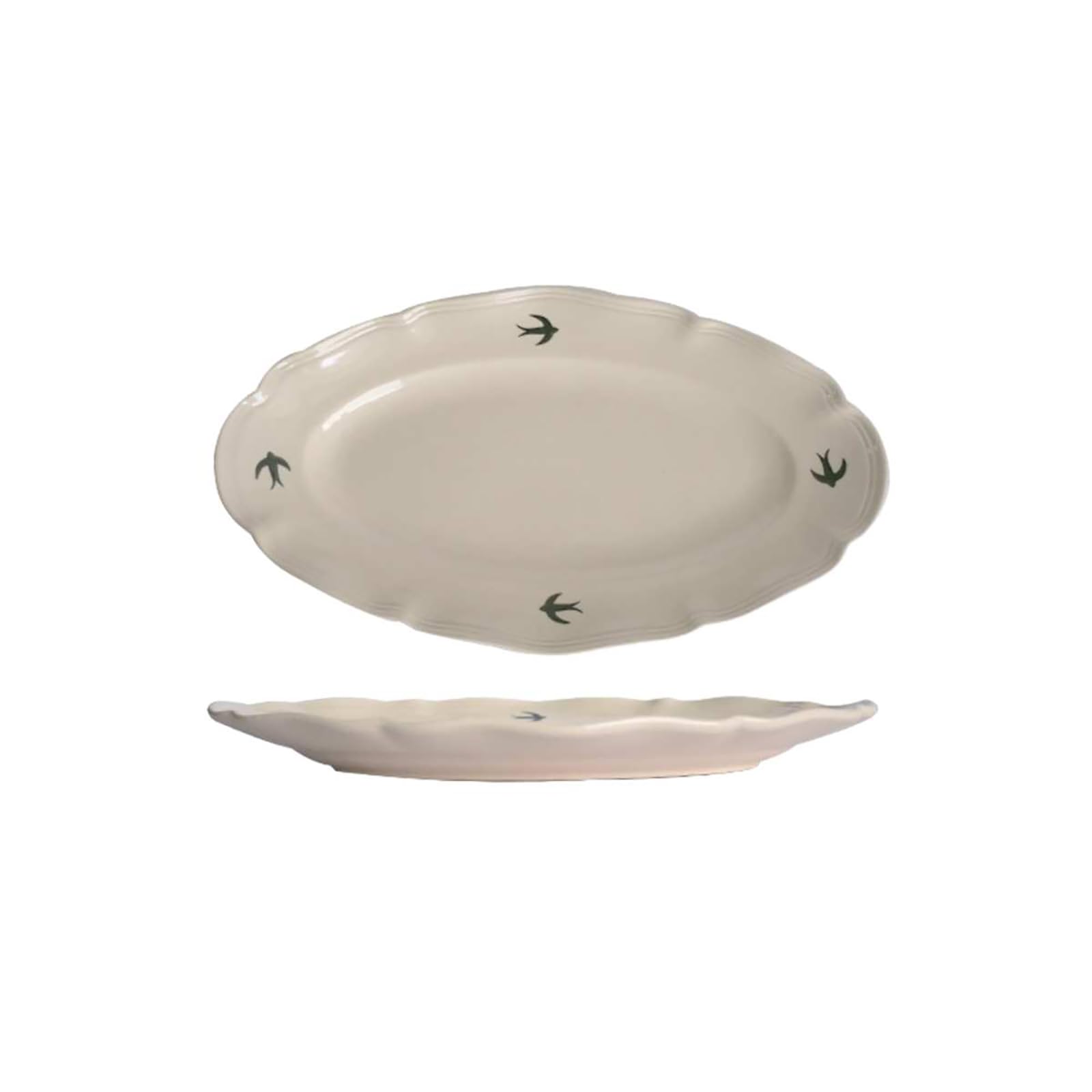 Japanisches Retro-Geschirr-Set, Haushaltskeramik, Instant-Nudeln, 30 cm, französisches Fischgericht