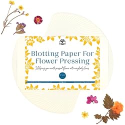 Blotting Paper for Flower Press by Berstuk® • Flower Press Refill 5.9 inch x 10 inch • Cut-to-Size and Ready to Use • Pack of 24 Blotting Paper Sheets