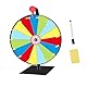 Glücksrad, Glücksrad zum Drehen, Gluecksrad Gluecksrad, Glücksrad zum Selbstgestalten mit Markierstift, 15 Slots, für Lotteriespiele, Wortspiele, Karneval Party