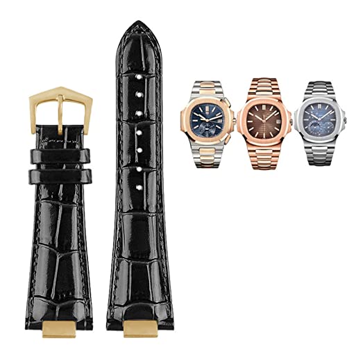 Bracelet de montre en cuir véritable encoche 25x13mm et connecteur pour 5711 5726