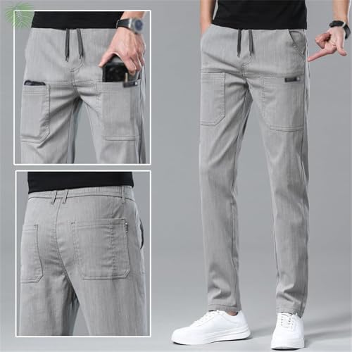 Men's High Stretch Multi-Pocket Cargo Pants, Men Comfy High Stretch Pant Multipants Luxury Trousers3