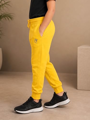Image of KiddoPanti 100% Cotton Track Pants for Boys & Girls | Soft Single Jersey Fabric | Elastic Waist with Drawcord | Full Length with Rib Hem & Pockets | Joggers and Lowers for Kids