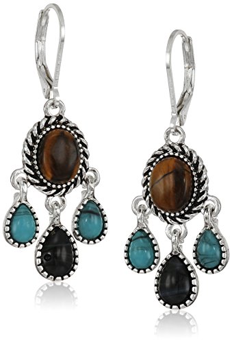 Chaps Women's Mini Chandelier Drop Earrings, Blue #TOP20