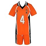TWBOST Anime Haikyuu Cosplay Costume Jersey High School Volleyball Uniform Shirt Shorts (Yu Nishinoya-4, L)