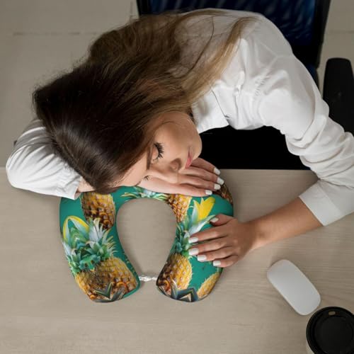 Almohada de viaje de espuma viscoelástica tropical miniatura 7