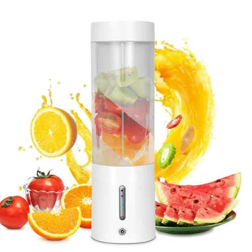 Portable Blender 450ml, USB Rechargeable Electric Juicer Machines, Self Cleaning Juicer Cup, Compact Juice Extractor for Orange, Lemon, Limes, 4000mAh
