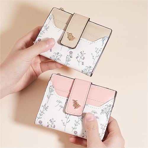 Short Wallet Coin Purse Card Holder Small Fresh Student Wallet(Blue)3