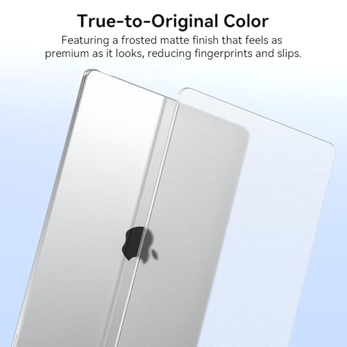 Image of EooCoo Case Compatible with MacBook Neo 13 inch 2026 Model A3404 with A18 Pro chip, Matte Lightweight Hard Shell Scratch Resistant Protective Cover, Original Clear