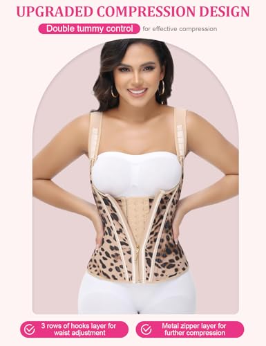 Image of SHAPSHE Waist Trainer for Women, Tummy Control Sports Girdle, Workout Body Shaper with Adjustable Shoulder Strap
