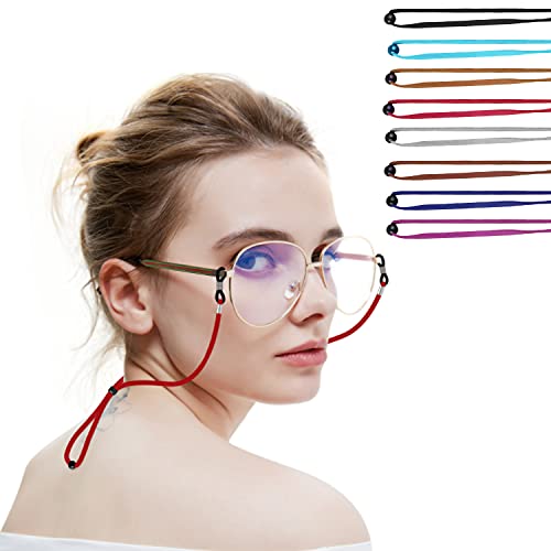 Zeayebsr Brillenkoord van PU-leer met touw, klassieke brilhouder, brilkoord, 8 stuks, hoogwaardige brillenkoord, suède… - Image 6