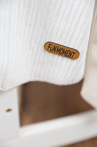 سرير اطفال سلة موسى ابيض مع حامل خشبي قابل للطي (شكل 3)