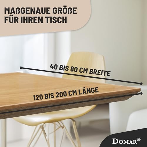 Domar - Tischfolie transparent 2mm nach maß - Made in Germany I Glasklare Tischdecke transparent mit abgeschrägter Kante I Zuverlässiger… – Ansicht 4