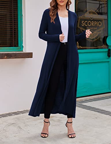 Image of Bluetime Women Floor Length Open Front Cardigan