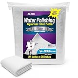 Aquatic Experts Aquarium Polishing Filter Pad, Water Polishing Pad for Aquarium Filters, Filter Floss for Fish Tank Filters, (100 Micron, 24