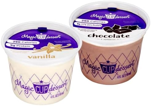 Magic Cup Variety Pack, 4 oz. cup (Pack of 24) (12 Vanilla, 12 Chocolate)