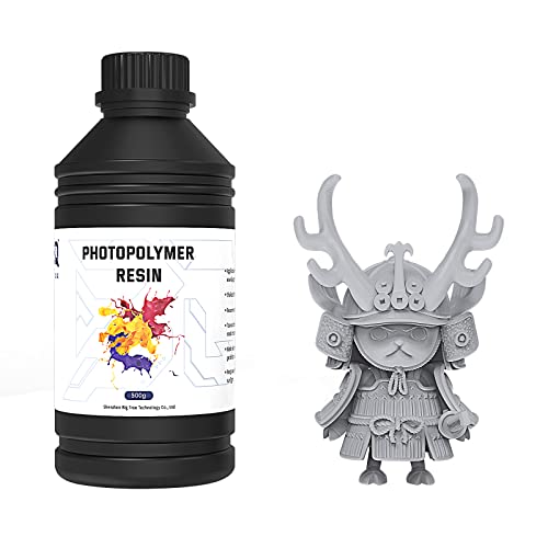 BIQU Impresora 3D Resina, LCD UV 405nm Resina de fotopolímero rápido con alta precisión para impresión LCD 3D Gris 500g Cover