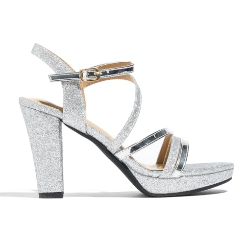 Image of Block Heeled Platform Sandals | Chunky Open Toe Shoes for Women