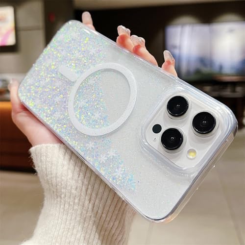 Coque transparente paillettes iPhone 14 Pro housse antichoc airbag dégradé brillant pour mobile