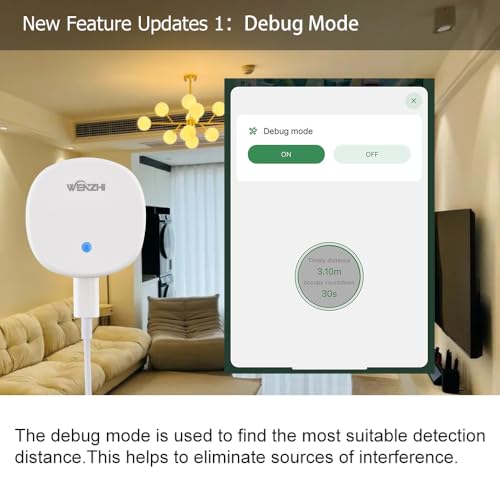Wenzhiiot Presence Sensor, Wenzhiiot Smart Motion Sensor Zigbee 5.8 Ghz Radar Mmwave Presence Sensor Movement Body Motion Detection With Illuminance Tuya Smart Life Home Assistant thumb #3