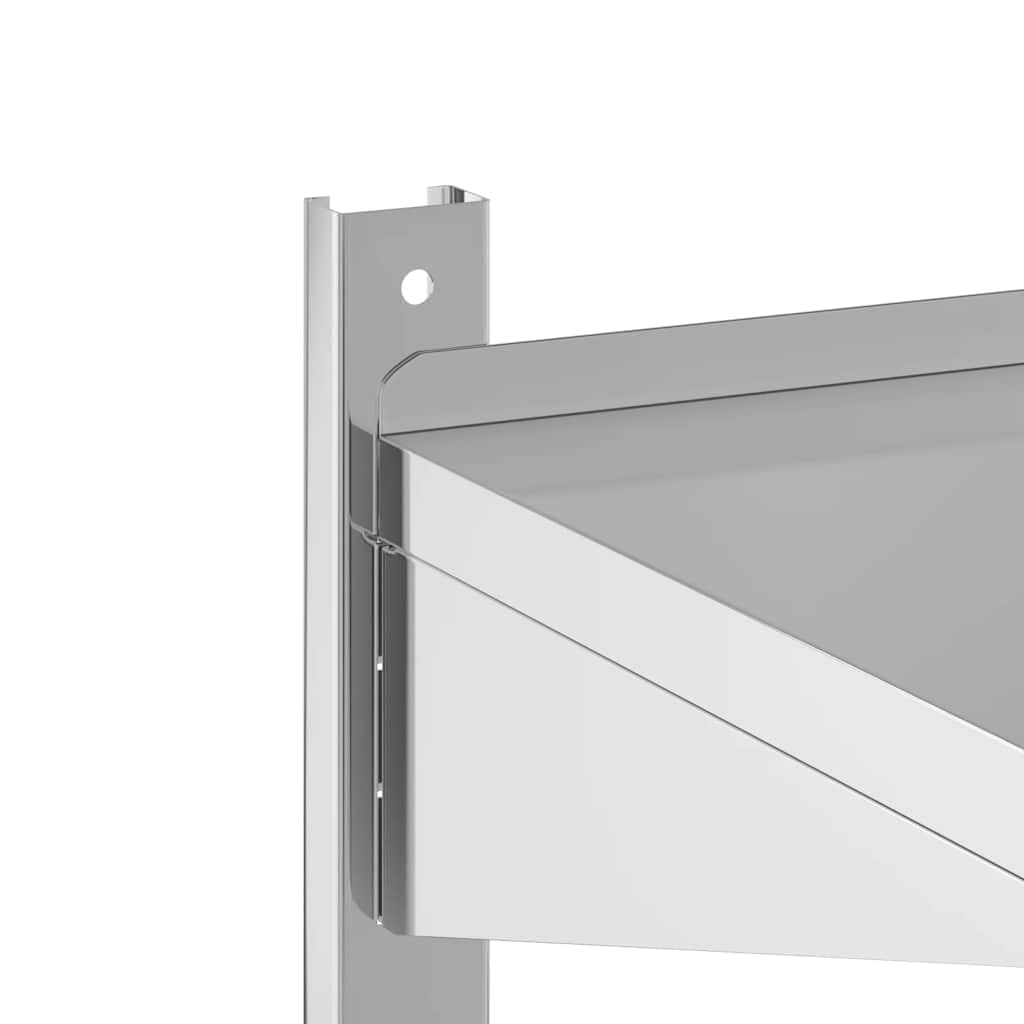 vidaXL Estante de Pared Acero Inoxidable Plateado 100x40x60 cm