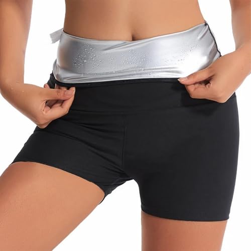 Zaldita bastu sportbyxor dam bastu shorts träningsshorts fitness sportleggings bastubyxor sportbyxor fitness shorts booty magväg dans, silver, XXL-3XL