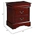 Acme Furniture Louis Philippe III Nightstand in Cherry