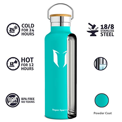 Super Sparrow Stainless Steel Vacuum Insulated Water Bottle, Double Wall Design, Standard Mouth, 500ml, Non-Toxic BPA Free - Image 3