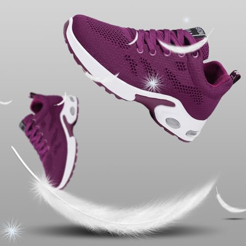 Image of Padgene Womens Sneakers Air Cushion Running Shoes Lightweight Tennis Walking Shoes Mesh Breathable Gym Work Fashion Sneakers Athletic Comfortable Casual