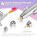 Gyfent Airbrush Kit, Airbrush Gun with 4 Quick-Release Nozzle Sets(0.2/0.3/0.5/0.8mm) Dual-Action Gravity Feed Air Brush with 1/4oz Fluid Cup & 20/40ml Resin Cup for Nail Art Painting Makeup Cake