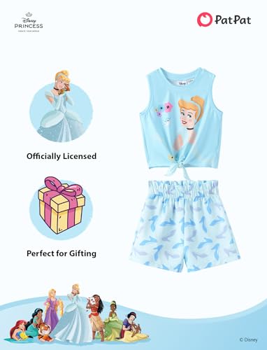 Image of Disney Frozen Princess Minnie Stitch Girl Clothes Long Sleeve Knot Front Sweatshirt Flare Pants Fall 2 Piece Outfit 2-9Y