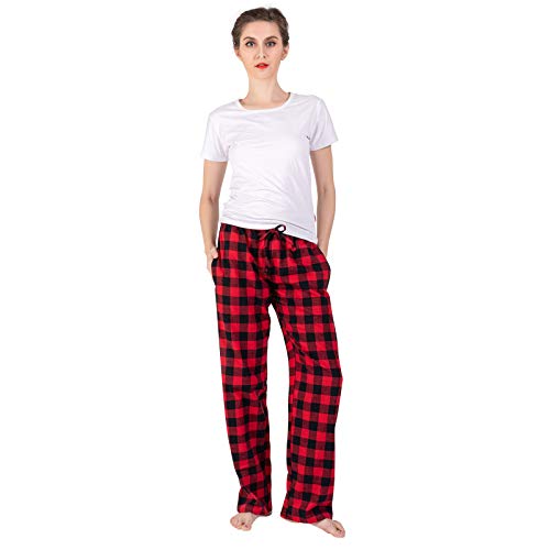 Damen 100% Baumwolle Super Soft Flanell Pyjama/Lounge Bottoms mit Taschen – Bild 6