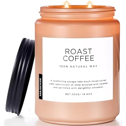 M&SENSE 2 Wick Coffee Candle Cover