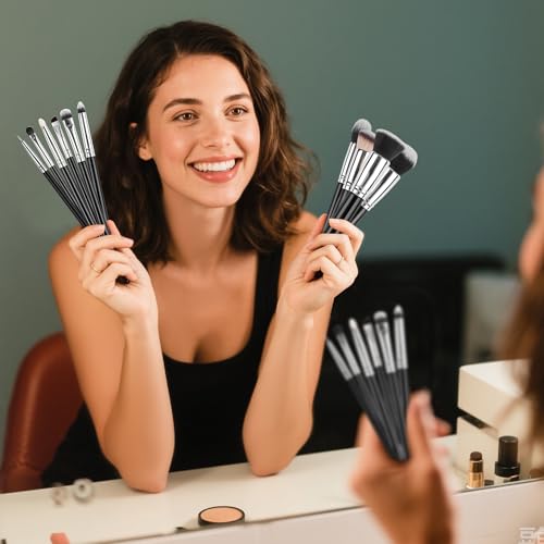 Makeup Brushes 32 Pcs Makeup Kit, Travel makeup brush set, Portable makeup brush set，Multi-functional Makeup Tool Set with Makeup Brush Foundation Brush Make up Brushes Set (LH32, Count, 32)