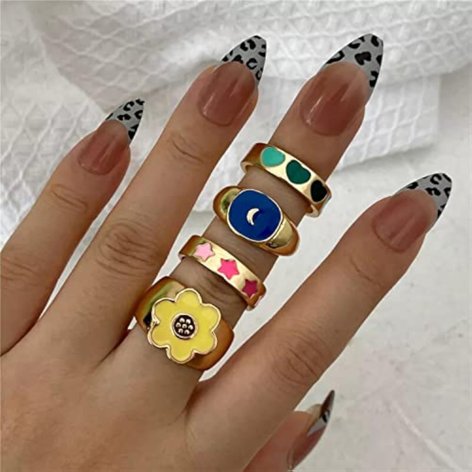 Contemporary Stackable Rings Set of 4