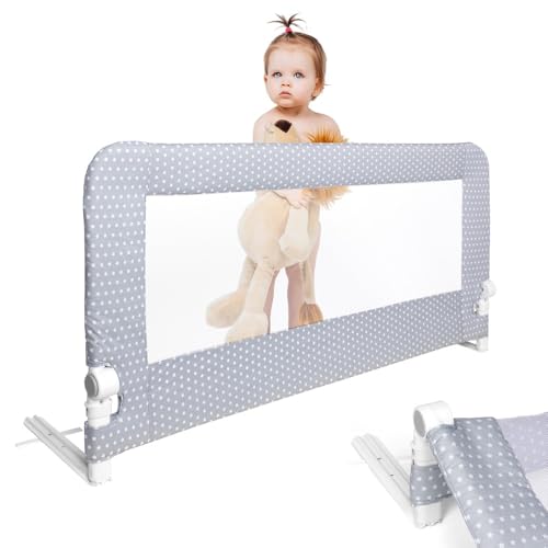 Interbaby Barrera Seguridad Niños Cama Abatible 150 cm | Barrera Cama Niños Entre 18 Meses y 5 Años | Barandilla Cama Niño de Fácil Instalación, Segura, Compatible con Camas Nido | Estrella